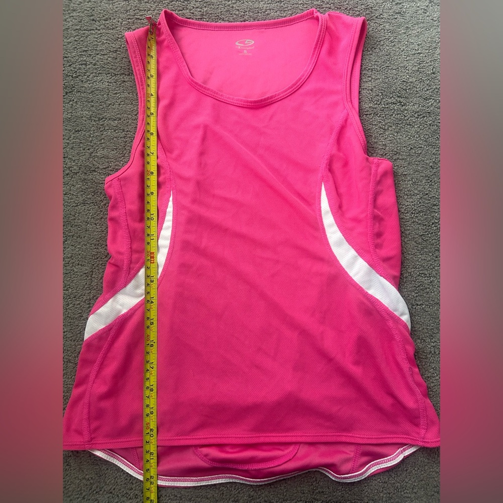 C9 by Champion Duo Dry Running Tank | Pink w/ Mesh Panels & Back Zip Pocket | S - Picture 4 of 11